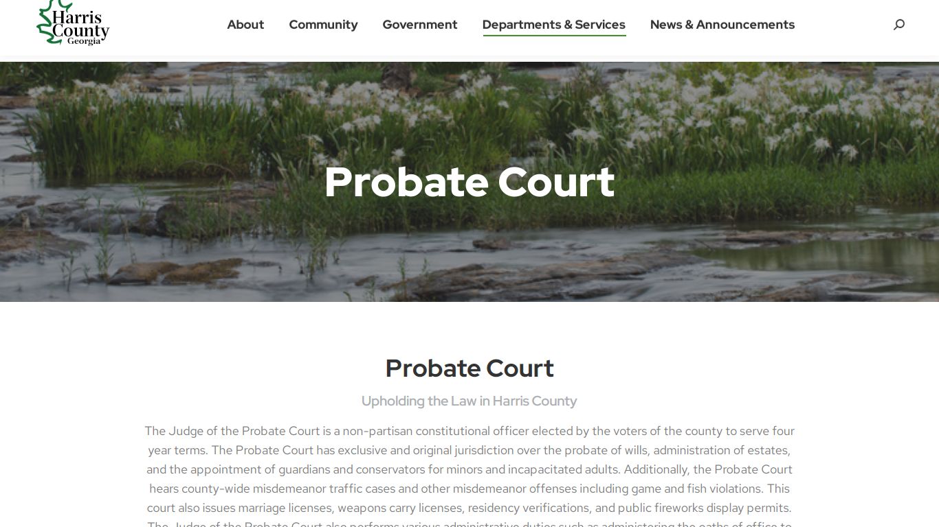 Probate Court - Harris County, Georgia
